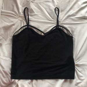 Criss Cross Black Crop Top!
